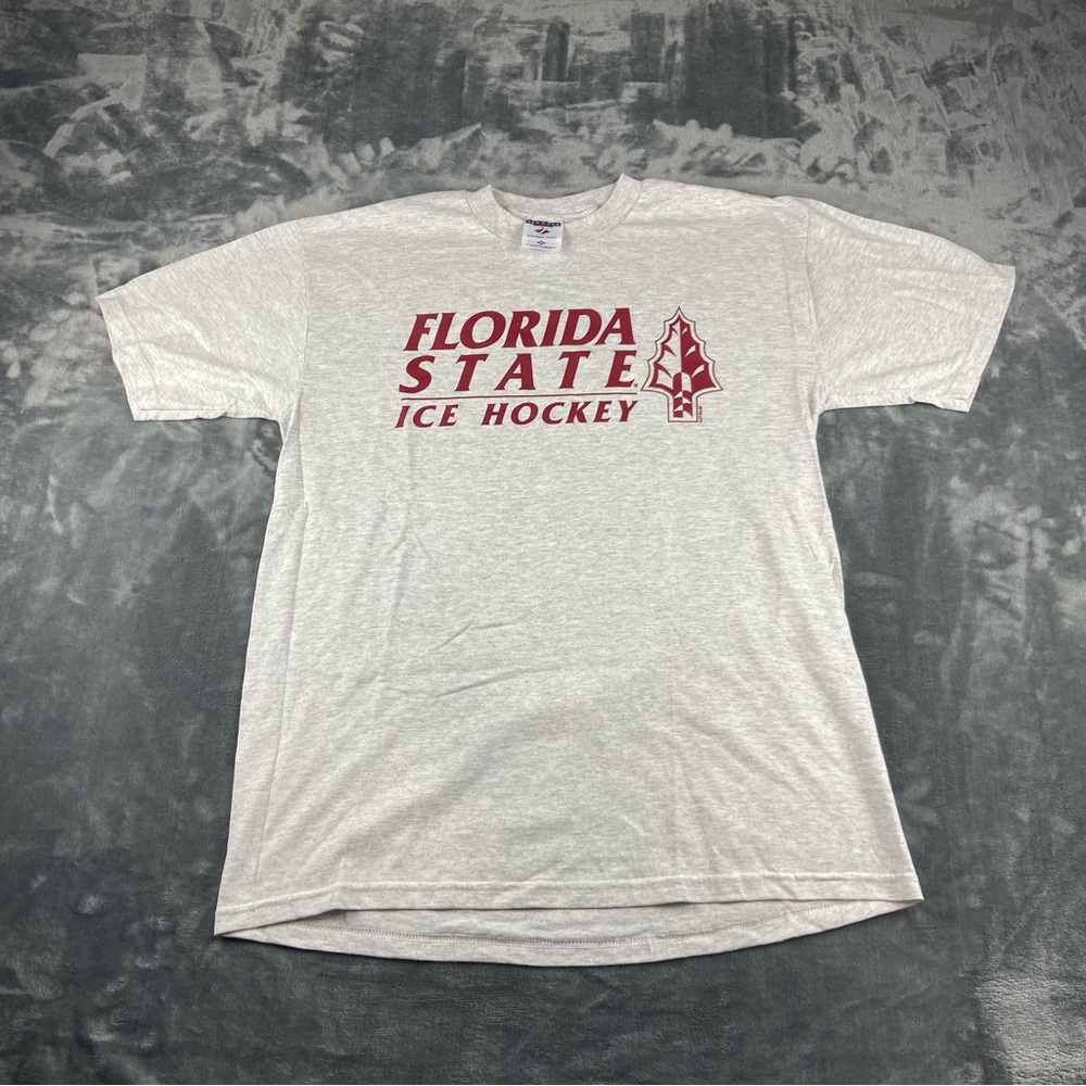 Vintage Florida State FSU Seminoles Ice Hockey Shirt Mens Size M Grey